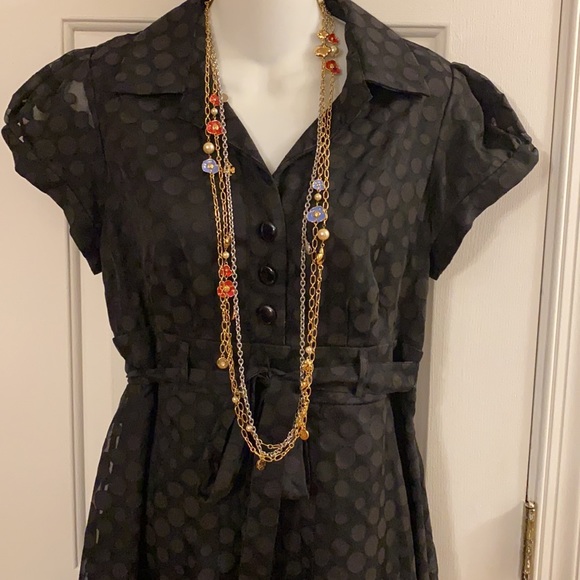 Signature - Black chiffon Dress - Picture 2 of 10